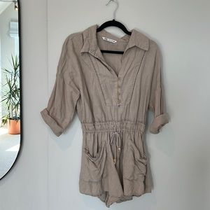Zara taupe romper size small